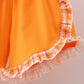 Tennessee Go vols smocked plaid ruffle shorts set