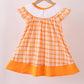 Tennessee Go vols smocked plaid dress