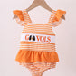 Tennessee Go vols smocked stripe swimsuit