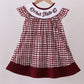 Mississippi Hail State smocked gingham dress