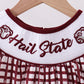 Mississippi Hail State smocked gingham dress
