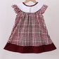 Mississippi Hail State smocked gingham dress