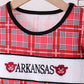 Arkansas smocked plaid ruffle shorts set