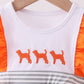 Orange Tennessee embroidery ruffle stripe bubble