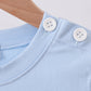 Blue puppy clover embroidery top