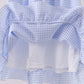 Blue Gingham Lace Ruffle Dress