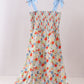 Floral smocked women tiered dress