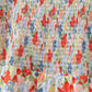 Floral smocked women tiered dress