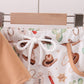 Brown Western Embroidered Shorts Set