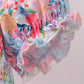Purple floral smocked women dress