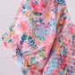 Purple floral smocked women dress