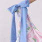 Blue bow floral women swimsuit
