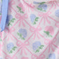 Blue bow floral women swimsuit