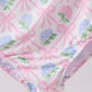 Blue bow floral women swimsuit
