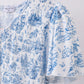 Blue beach sea smocked women dress