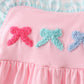 Pink Bow French Knot Bow Dress