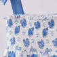 Blue whale smocked ruffle mom&me dress