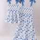 Blue whale smocked ruffle mom&me dress