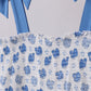 Blue whale smocked ruffle mom&me dress