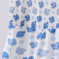 Blue whale smocked ruffle mom&me dress