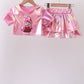 Pepper Pink sequin bow skort set