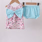 Pink Goose Smocked Bloomer Set