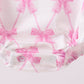 Pink Bow Goose Applique Bubble