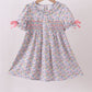 Summer garden smocked ruffle dress