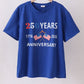 Blue 250 Years flag family top