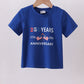 Blue 250 Years flag family top