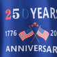 Blue 250 Years flag family top