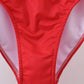 Red floral print 2pc swimsuit