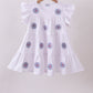 White fireworks sequin tiered ruffle dress