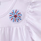 White fireworks sequin tiered ruffle dress