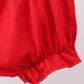 Red star applique ruffle bloomer set