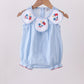 Blue jacquard embroidery bubble