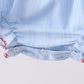 Blue jacquard embroidery bubble