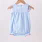 Blue jacquard embroidery bubble