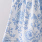 Blue rose smocked bloomer set