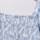 Blue rose smocked ruffle dress (length 41.33in)