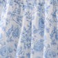Blue rose smocked ruffle dress (length 41.33in)