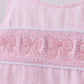 Pink bow smocked bloomer set