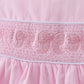 Pink bow smocked ruffle dress