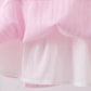 Pink bow smocked ruffle dress