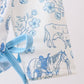 Blue farm print rashguard