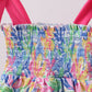 Tropical floral smocked bloomer set