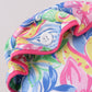 Tropical floral ruffle bow bonnet