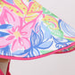 Tropical floral ruffle bow bonnet