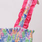 Tropical floral smocked tiered dress