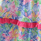 Tropical floral smocked tiered dress